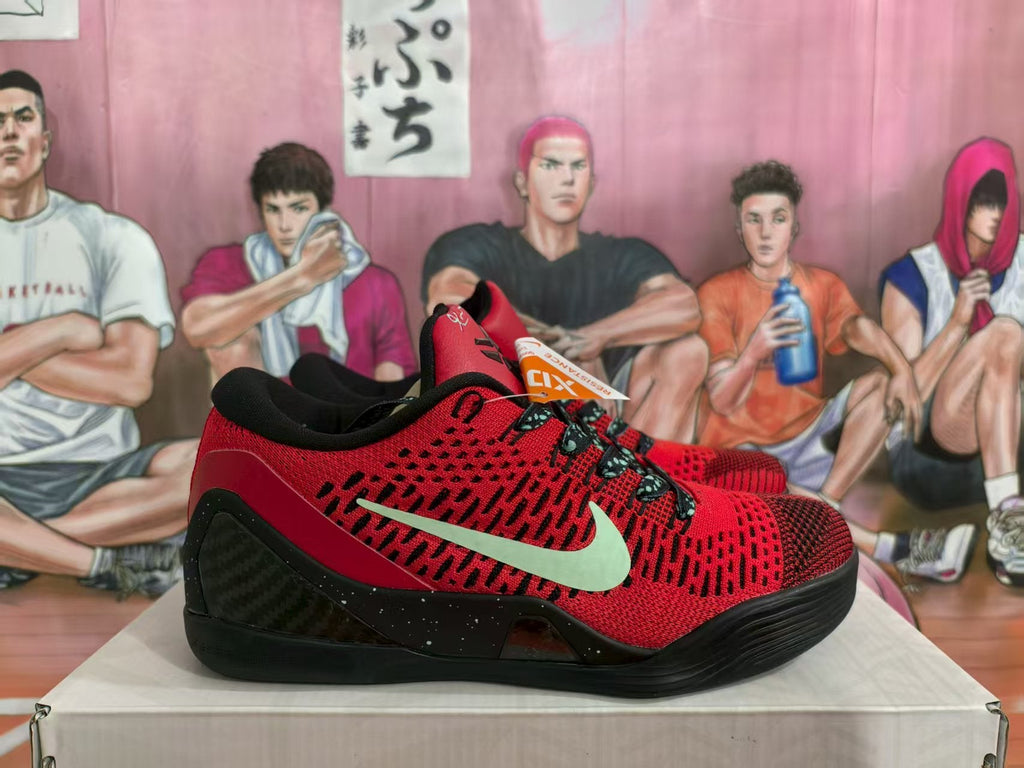 Nike Basketball Sneakers Red Black Low-Top