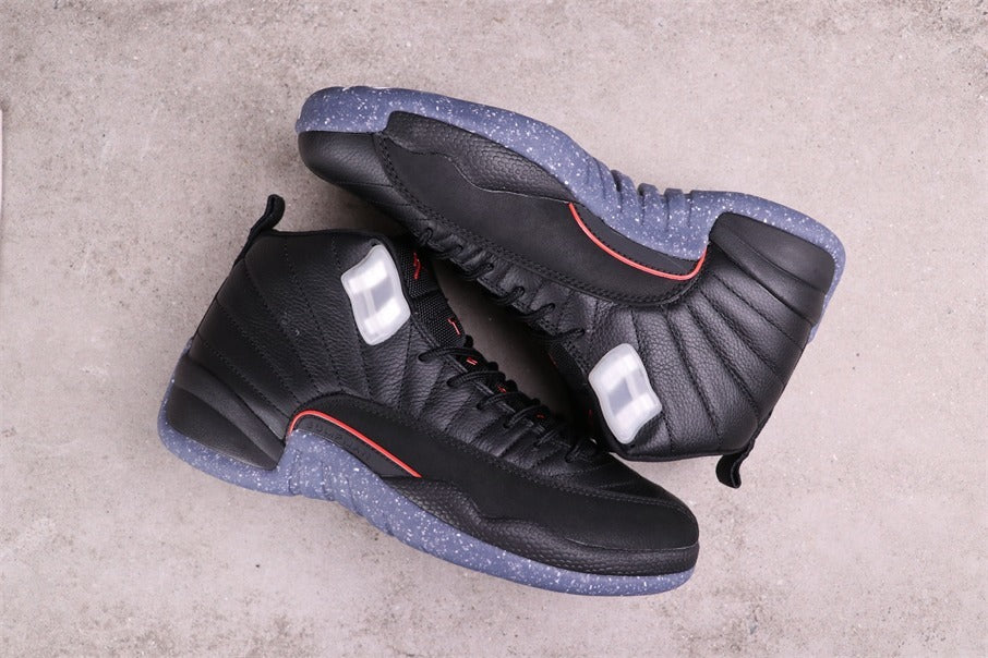 Air Jordan 12 Reverse Flu Game Black High-Top Sneakers DC1062-006