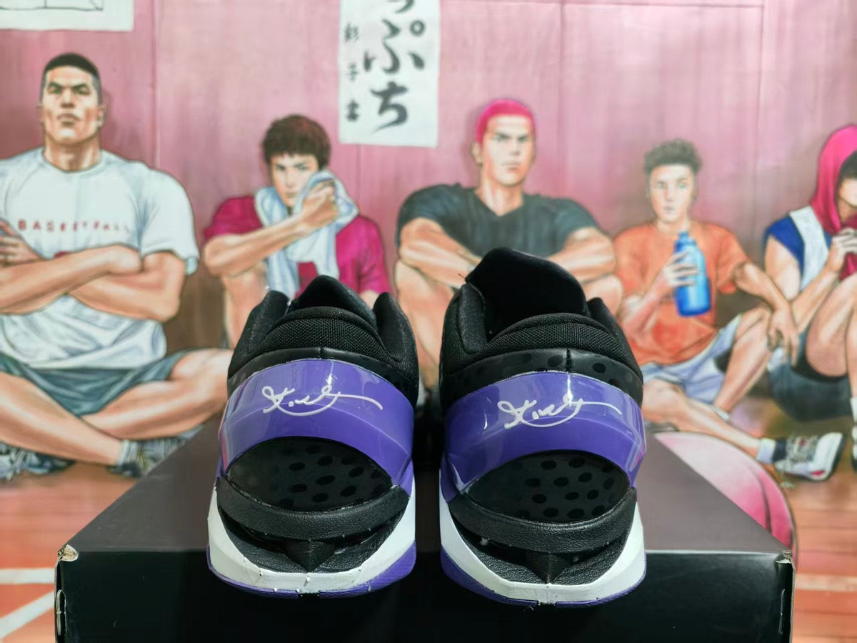 Nike Gray and Purple Basketball Sneakers