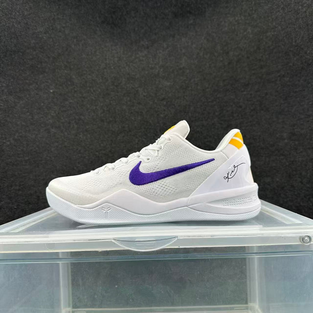 Nike Basketball Sneakers White Purple Yellow