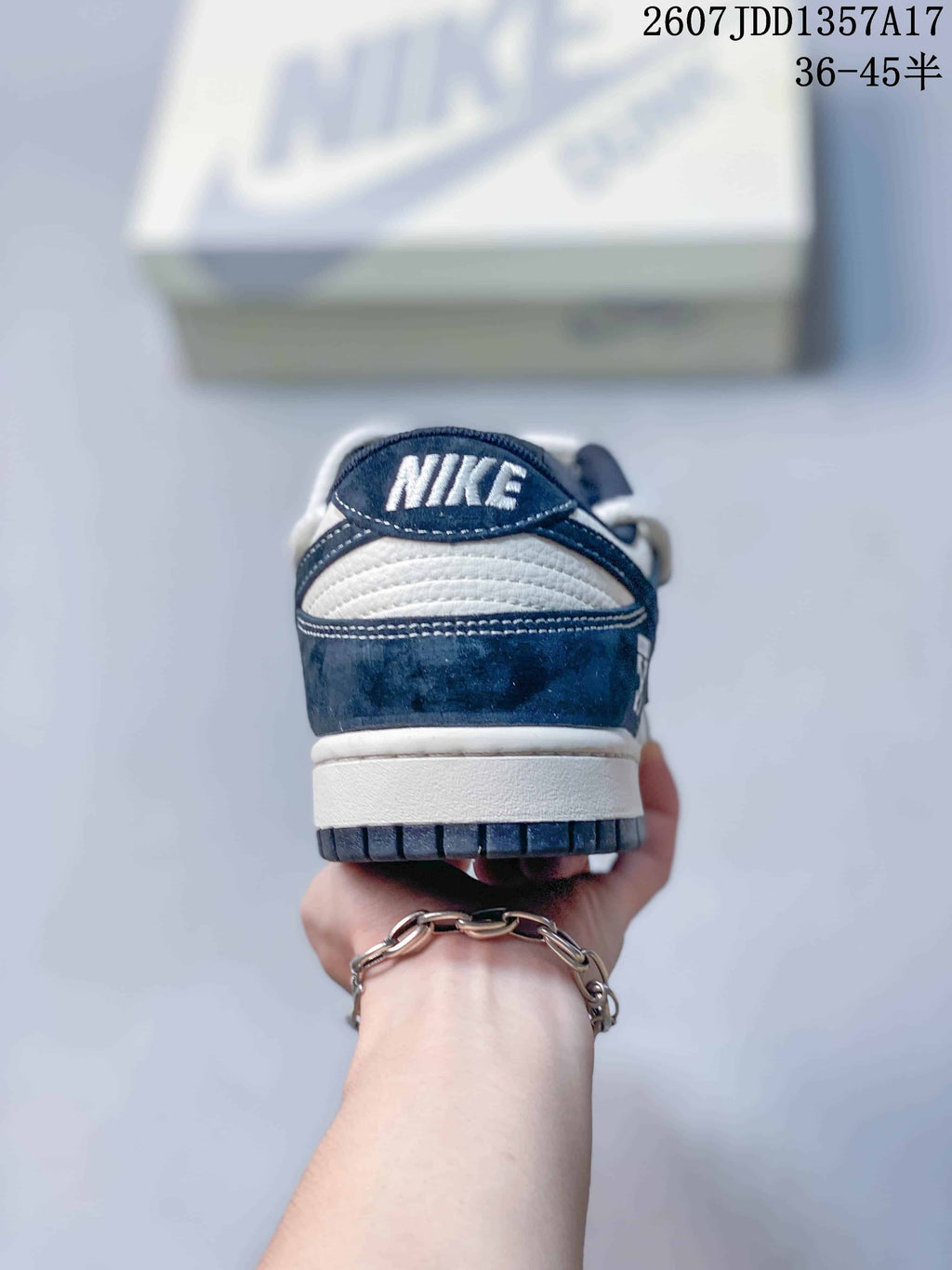 Nike SB Dunk Low Sneakers Navy and White