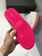 Jordan 1 Low Sneakers Gray Pink Gum Sole