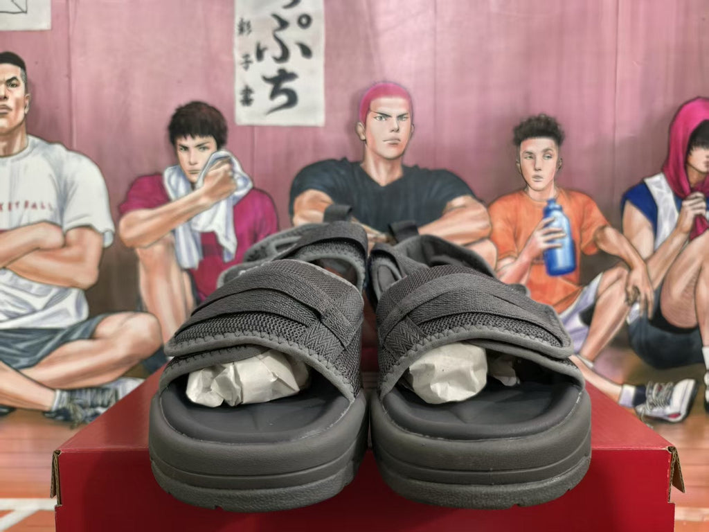 New Balance Black and Gray Adjustable Strap Sandals