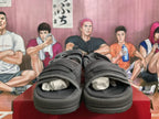 New Balance Black and Gray Adjustable Strap Sandals