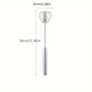 Multifunctional Stainless Steel Whisk & Milk Frother – Hand Push Blender for Eggs, Cream & Baking – All-in-One Kitchen Mixing, Blending & Beating Tool
