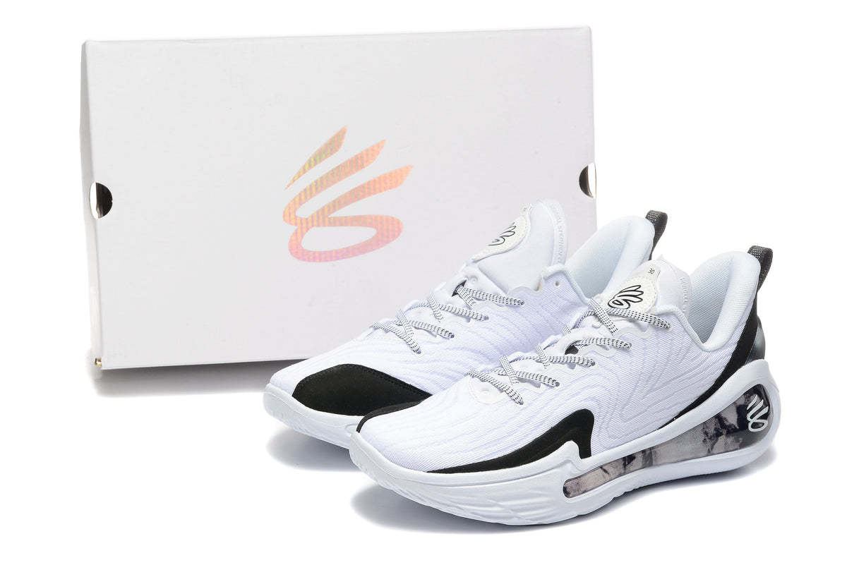 901-06 White Black Basketball Sneakers 3027632-100