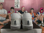 Nike White and Red Basketball Sneakers
