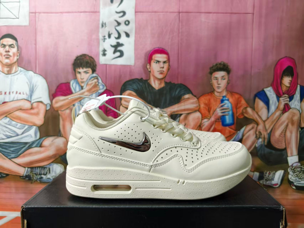 Nike Air Max 1 White Perforated Sneakers