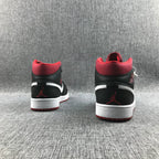 Jordan Air Jordan 1 Mid Black Red Sneakers 554724-020