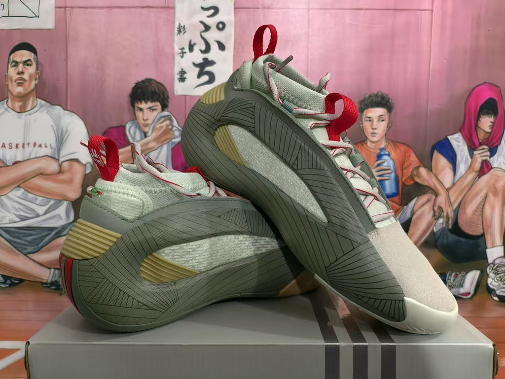 Green Red and Cream Sneakers