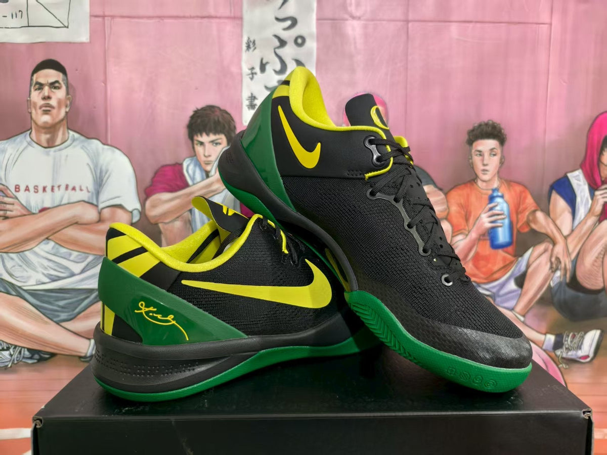 Nike Oregon Ducks Basketball Sneakers Black Green Yellow