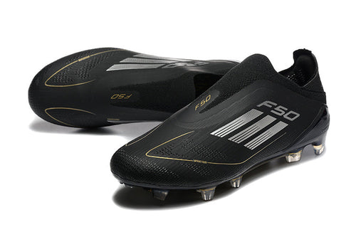 adidas F50 Laceless FG Soccer Cleats Black Gold