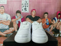 White Low-Top Sneakers with Perforated Panels