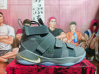 Nike LeBron Soldier 11 Basketball Shoes Grey White Gold