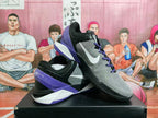 Nike Gray and Purple Basketball Sneakers