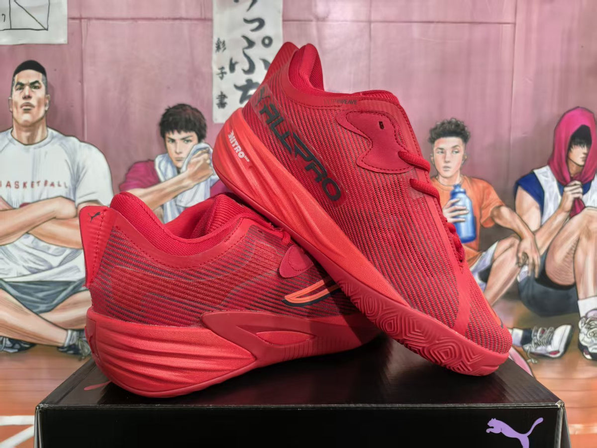 Puma All-Pro Nitro Basketball Shoes in Red and Black
