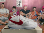 Nike Low-Top Sneakers White Red and Blue