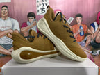 Gold Low-Top Sneakers with Lace-Up Design