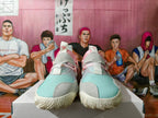 Adidas Pink and Grey Basketball Sneakers
