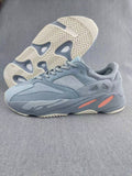 700 Gray and Coral Low-Top Sneakers