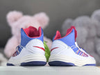 Nike HD2012 Kids High-Top Basketball Shoes White Blue Red