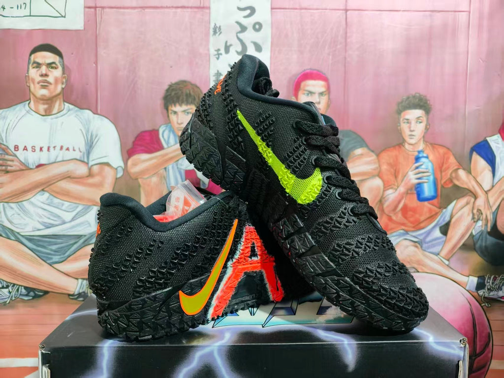 Nike Black and Red Basketball Sneakers