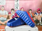 Nike Blue and Red Slide Sandals
