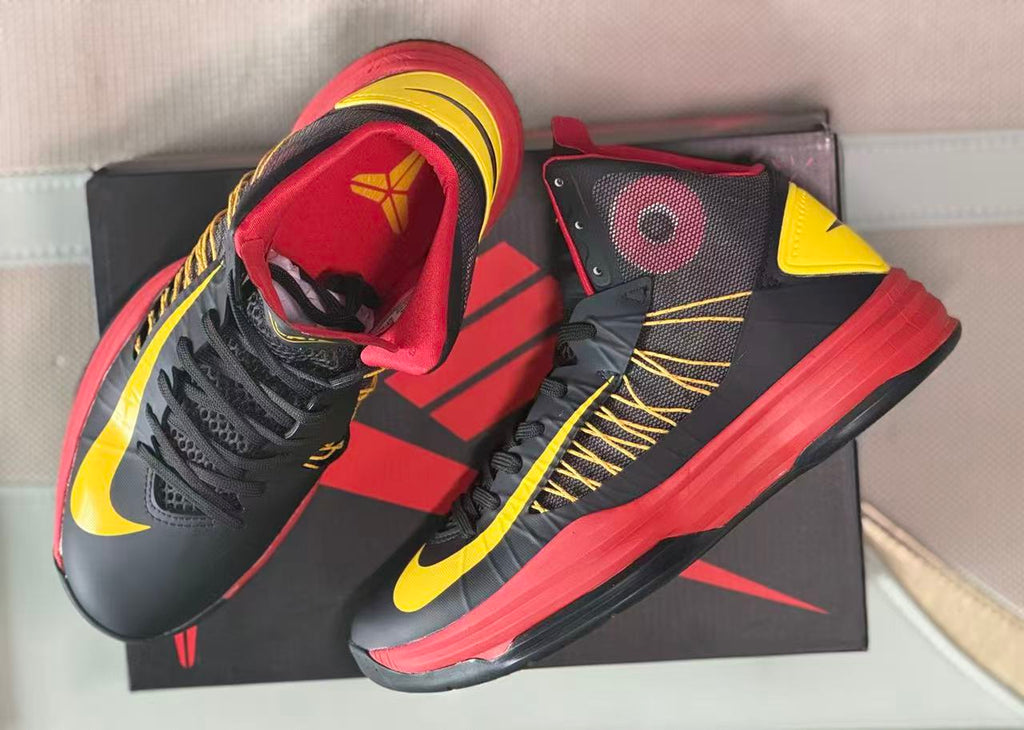 Nike Kobe 10 High Basketball Shoes Black Yellow Red