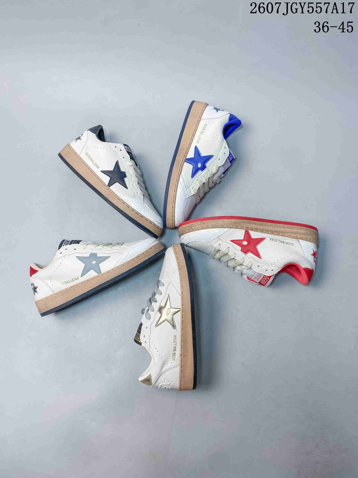 Golden Goose Ball Star Leather Low-Top Sneakers