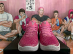 Nike Pink Basketball Sneakers with Silver Swoosh