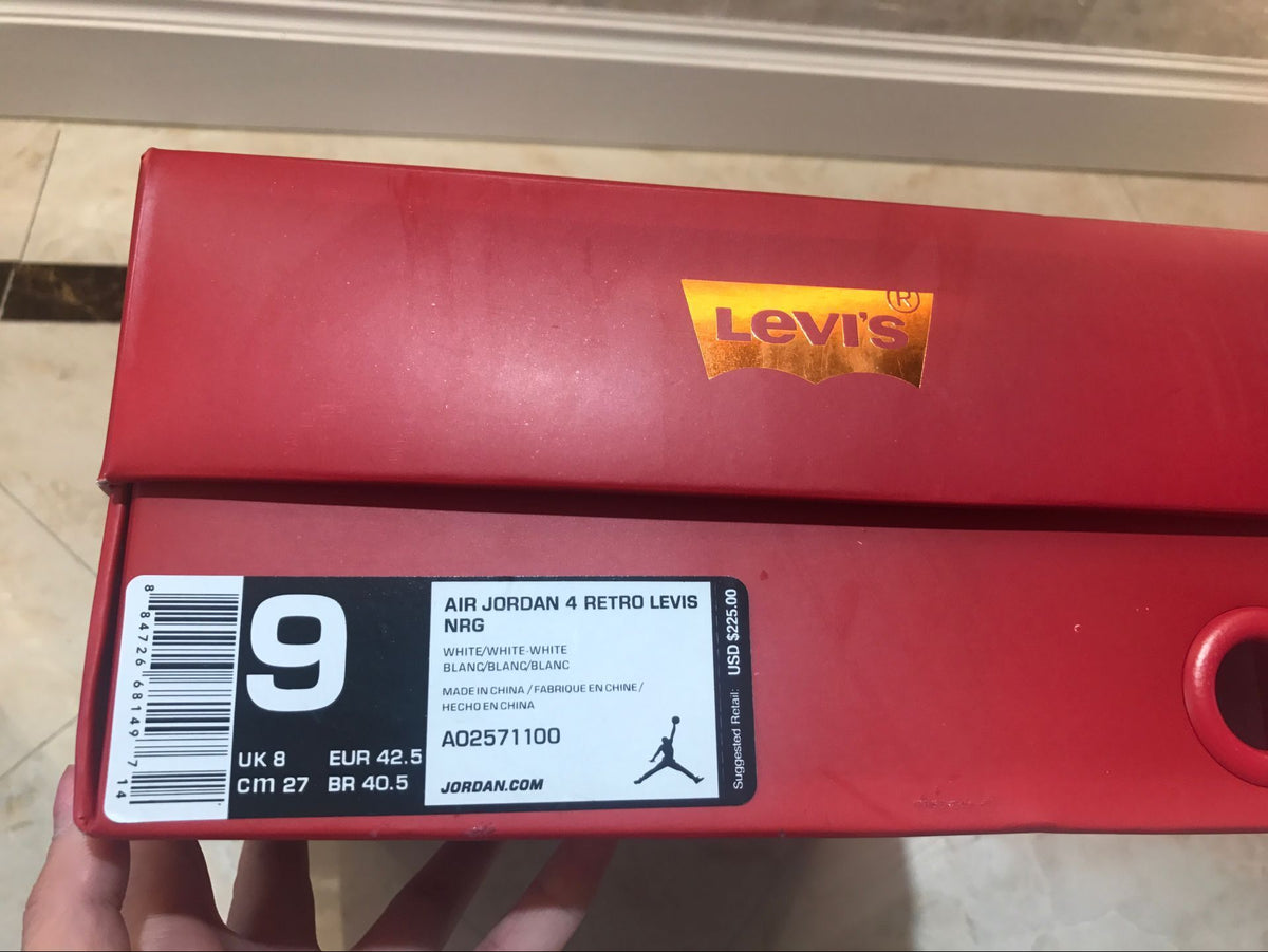 Jordan Air Jordan 4 Retro Levi's White Sneakers AQ2571-100