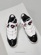 Jordan 6–7 White Black Red High-Top Sneakers