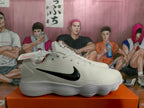 Nike White Knit-Style Sneakers with Black Swoosh