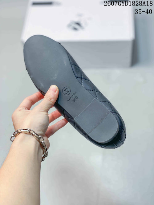 Chanel Quilted Ballet Flats Black 2607GYD1828A18