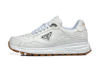 Prada White Low-Top Sneakers with Gum Sole