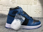 Jordan AJ1 Black Blue 2.0 High-Top Sneakers 555088-404