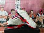 Jordan 5 Retro Low White and Red Sneakers