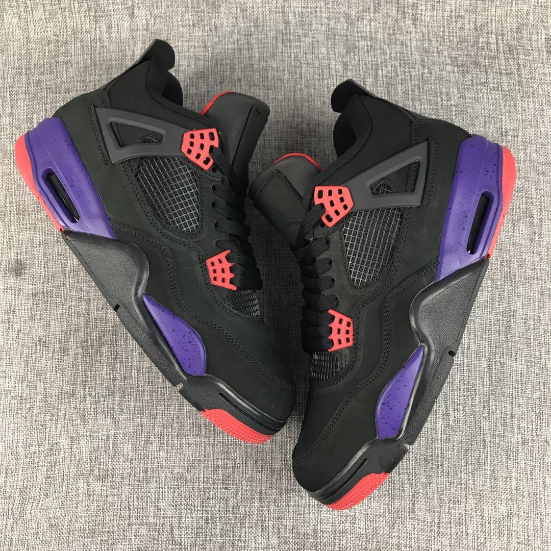Jordan Air Jordan 4 Black Purple Red Sneakers