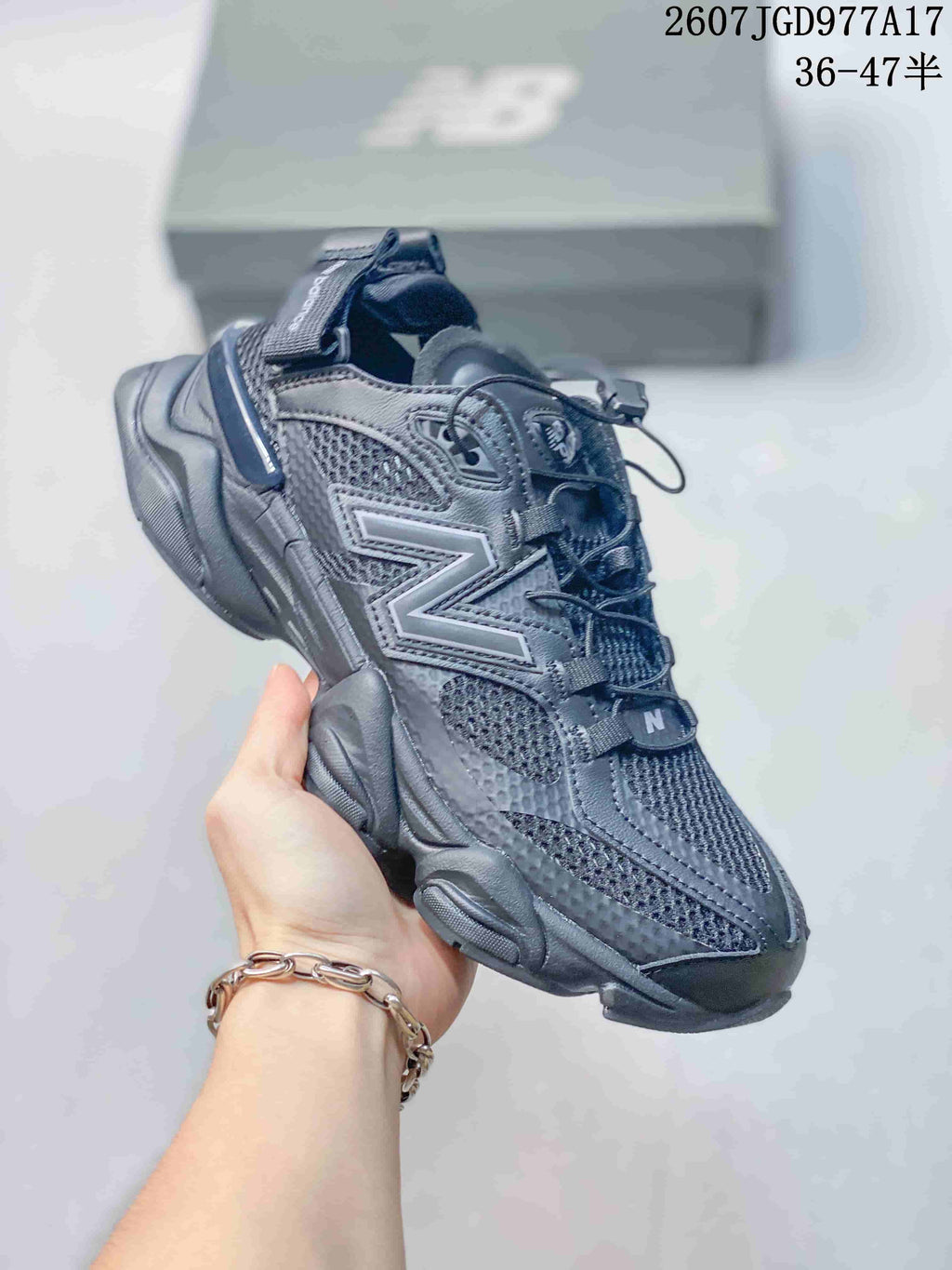 New Balance 9060 Mule Sneakers Black Gray Style 2607JGD977A17