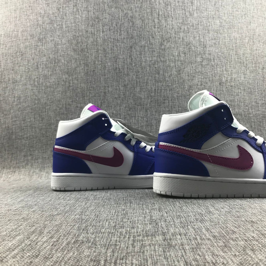 Jordan Air 1 Mid Blue Pink Sneakers 554724-451