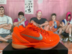 Nike Zoom Basketball Sneakers Orange and Silver