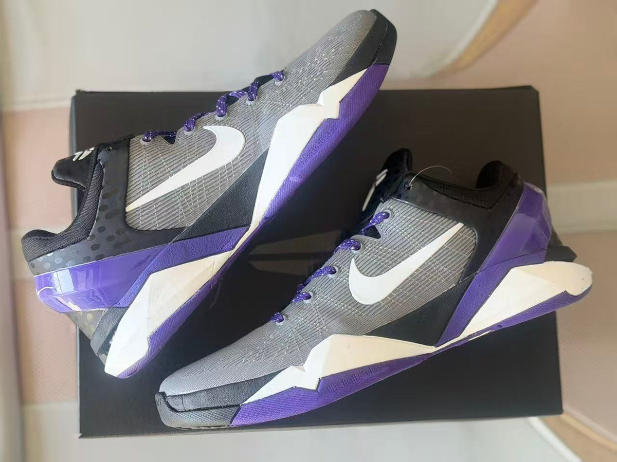 Nike Kobe 7 Basketball Shoes Gray Purple Black