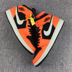 Jordan Air Jordan 1 Mid Orange Black Sneakers