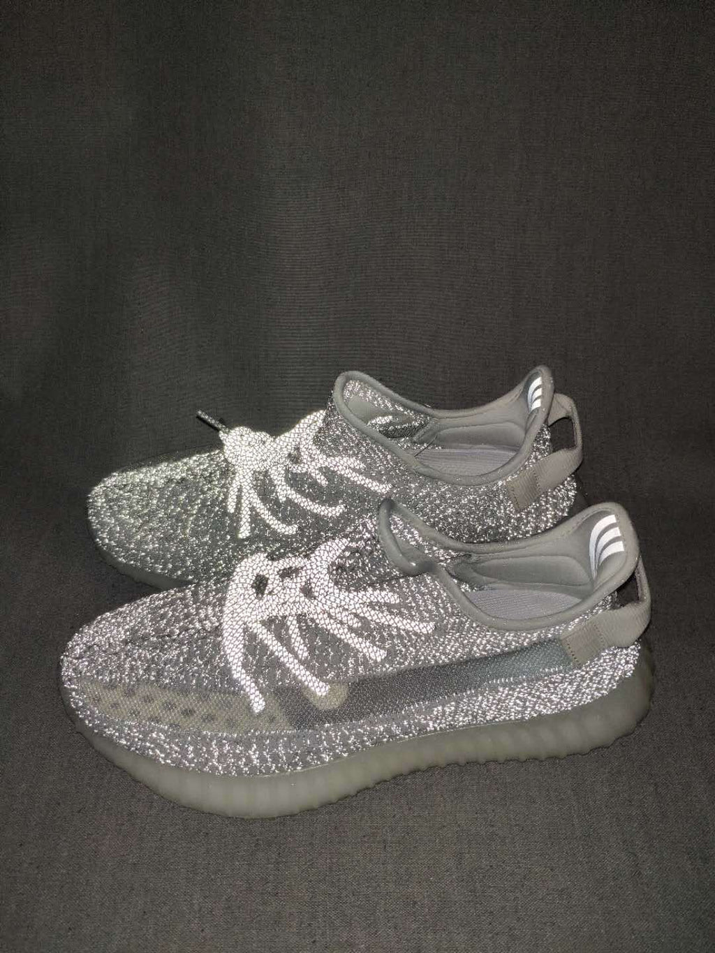 Yeezy 350 V2 Silver Gray Knit Sneakers