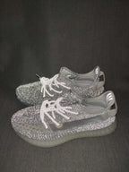 Yeezy 350 V2 Silver Gray Knit Sneakers