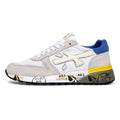 Premiata Mick Sneakers in White, Gray and Blue
