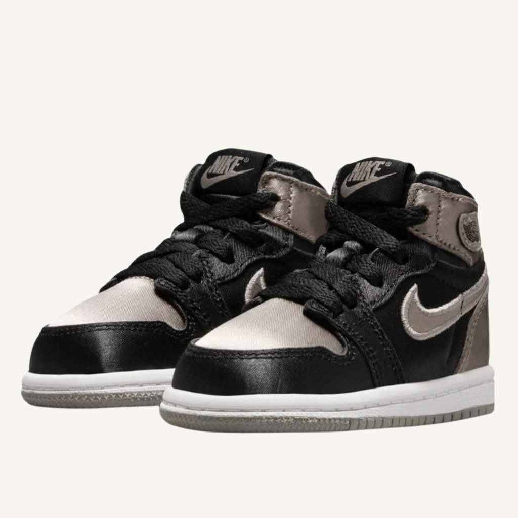 Jordan Toddler's Black/Grey Jordan 1 Retro High OG Sneakers, FD5305 010