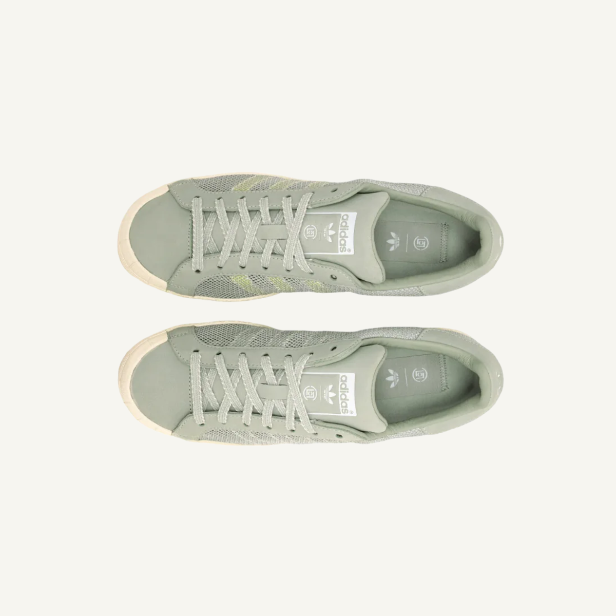 Adidas Originals Men's Green CLOT x Superstar Breathe Sneakers, IH3643 (No Box)