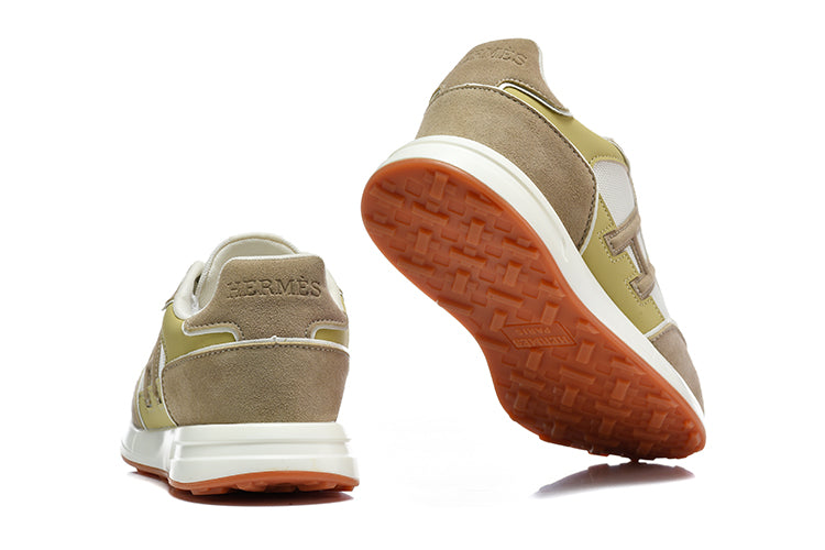 Hermès Trail Sneaker in Taupe, White and Olive