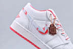 Jordan 1 Low Women's White Pink Red Sneakers